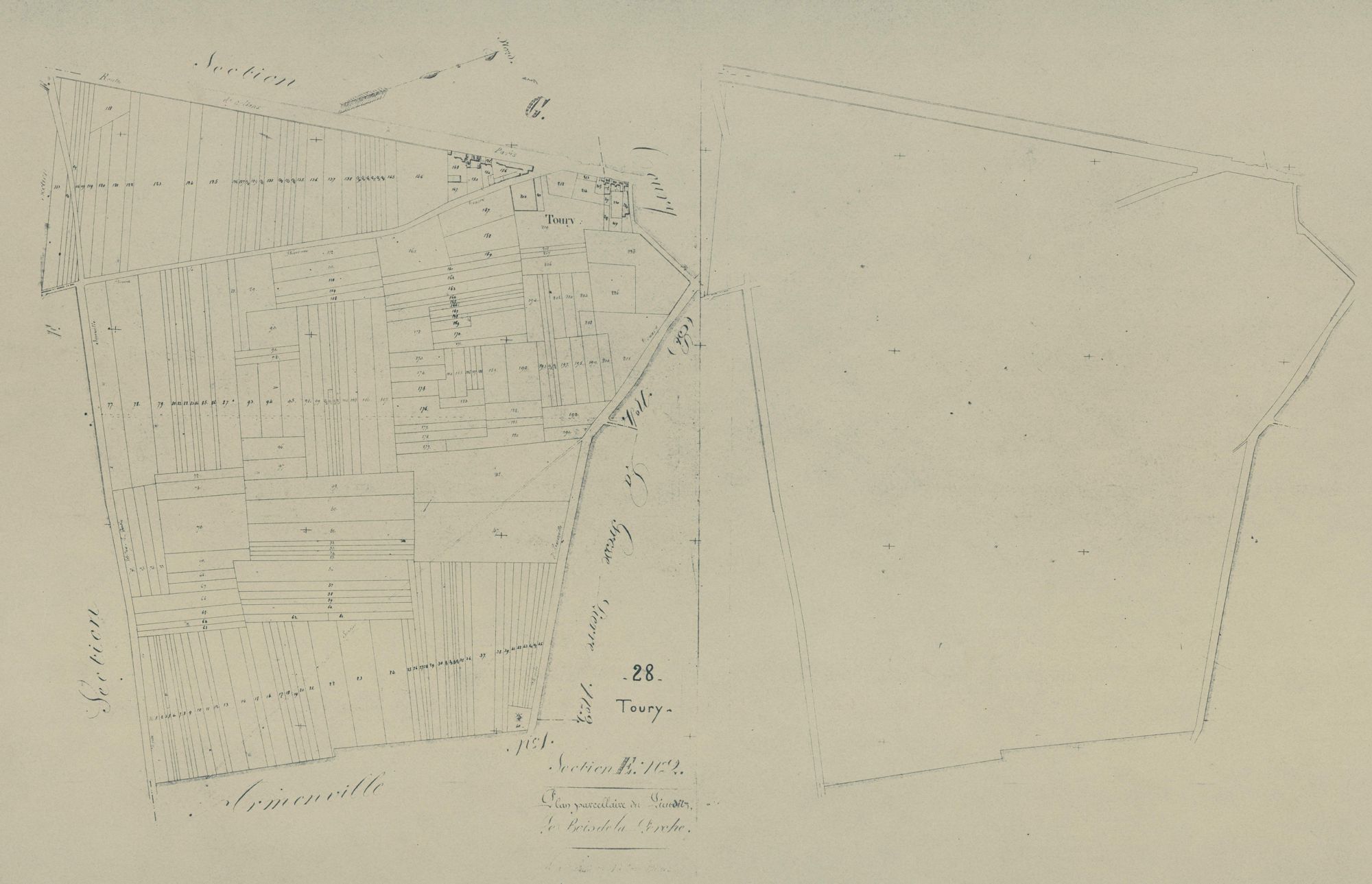 Section E, le Bois de la Perche, feuille 2.