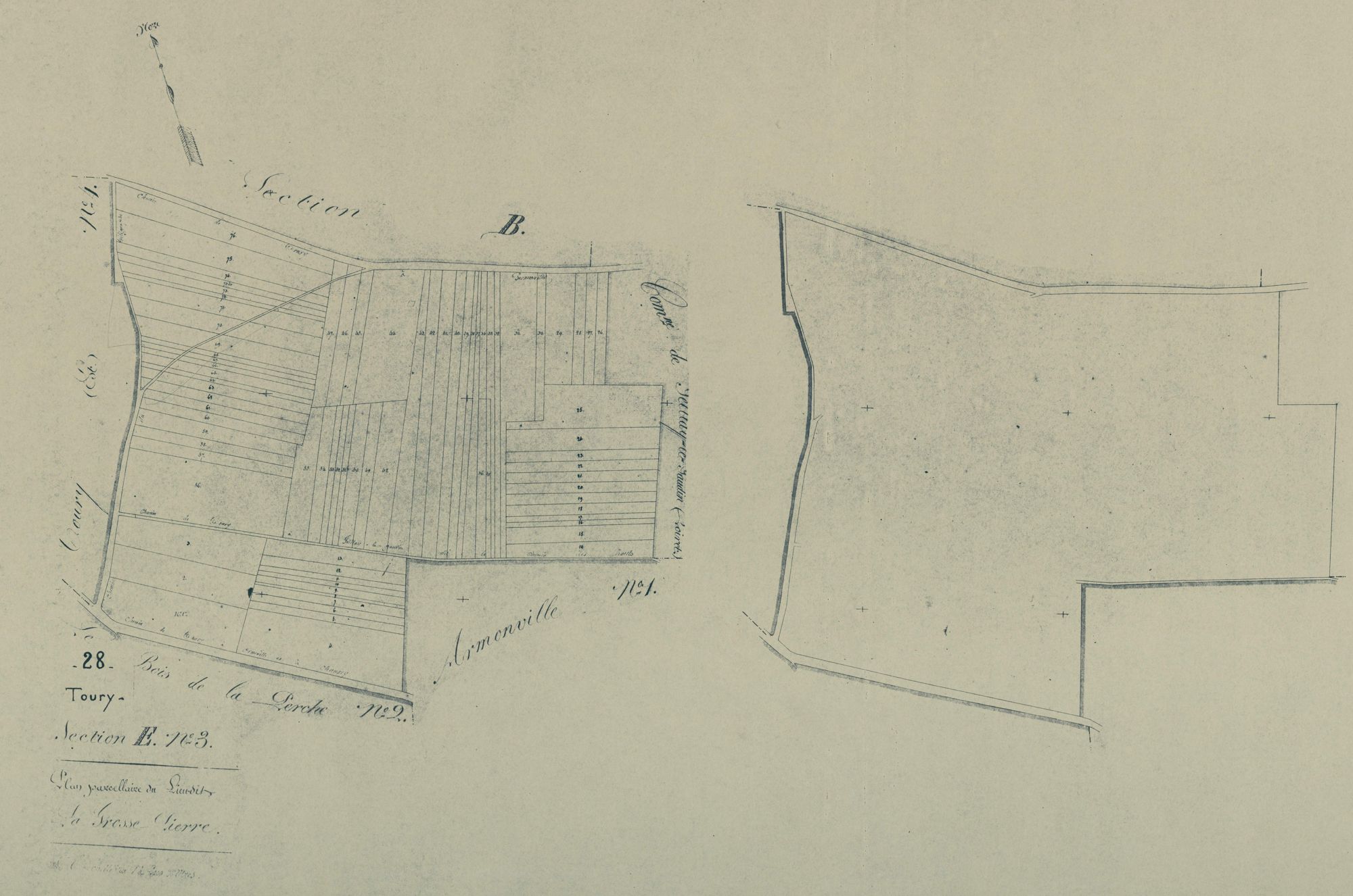 Section E, la Grosse Pierre, feuille 3.