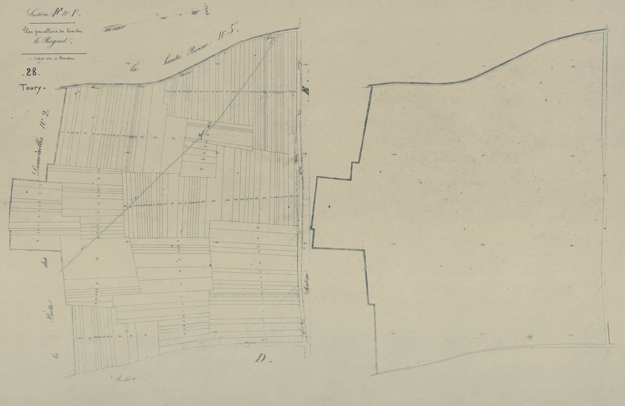 Section F, la Rogeret, feuille 1.