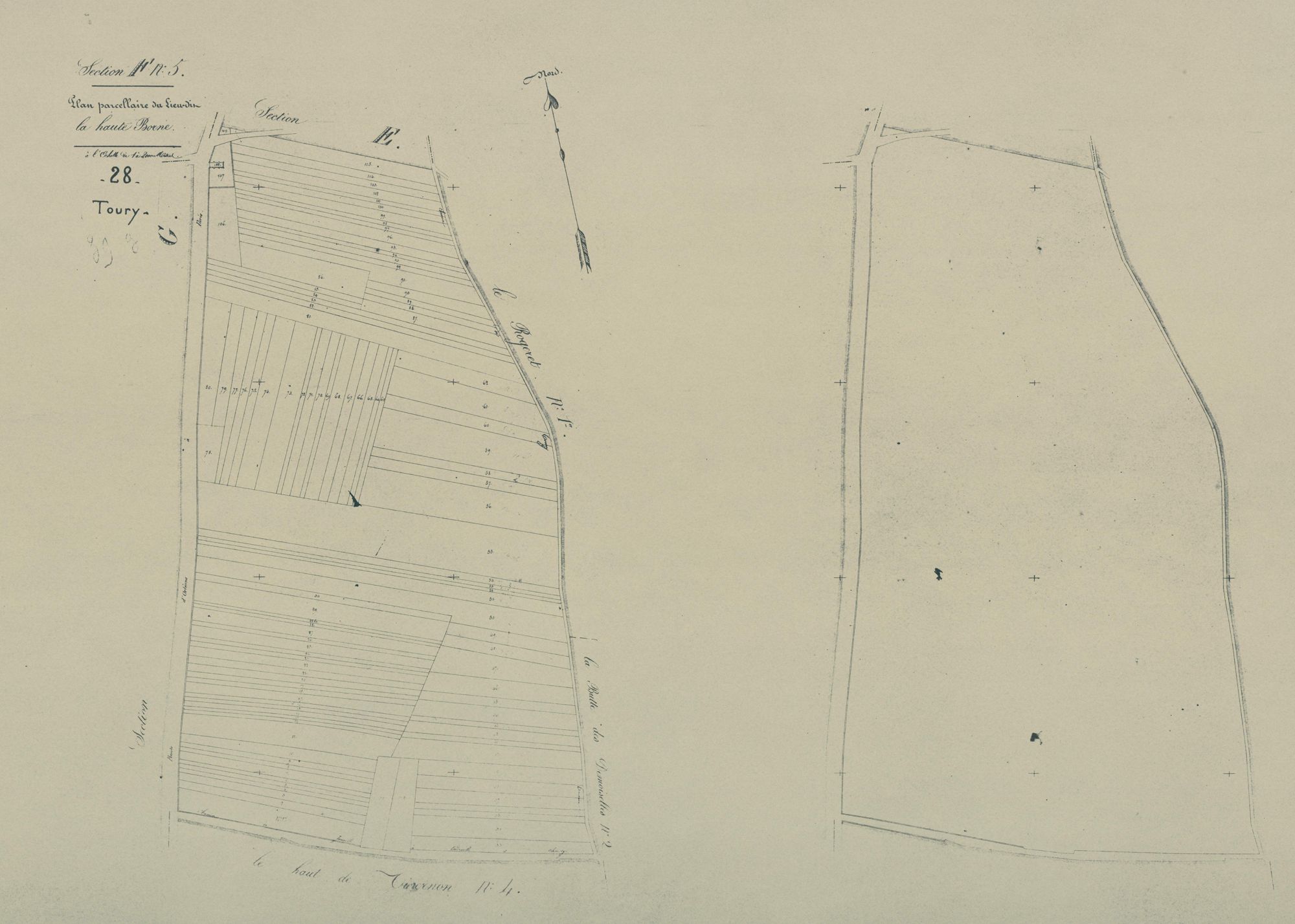 Section F, la Haute Borne, feuille 5.