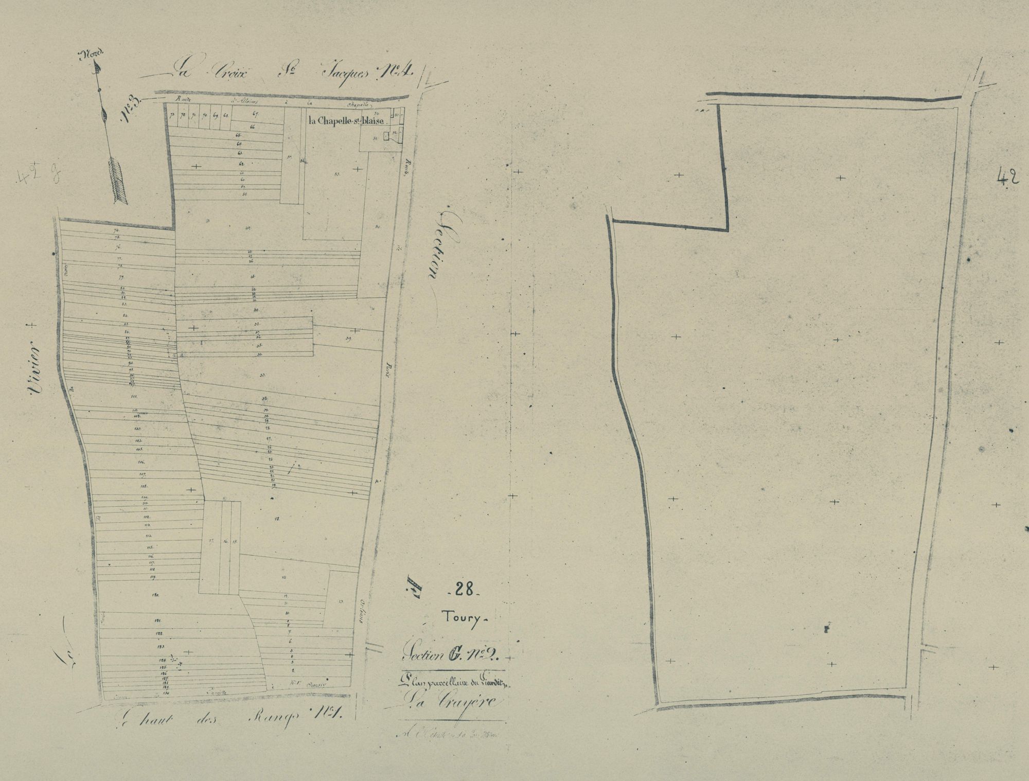 Section G, la Crayère, feuille 2.