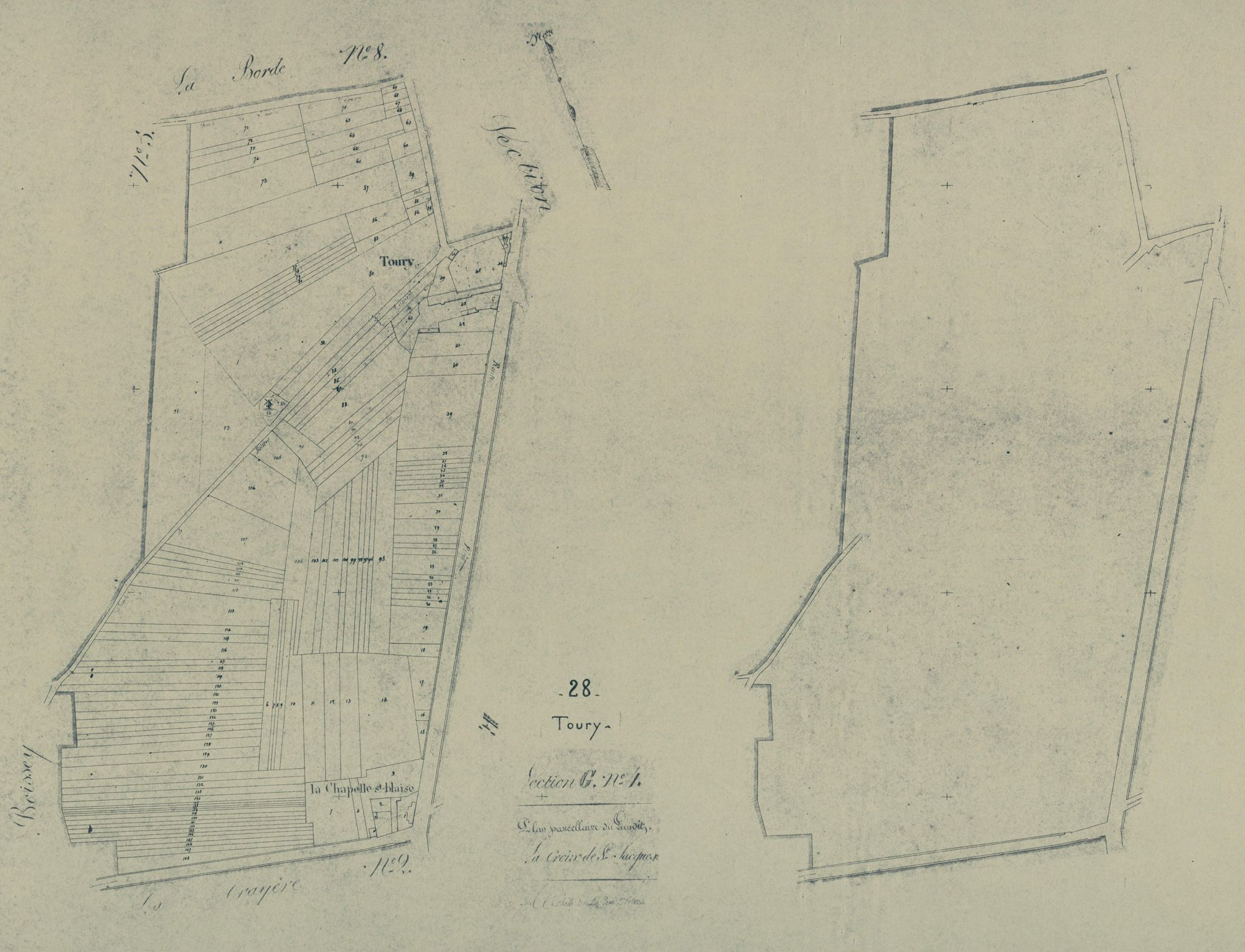Section G, la Croix de Saint-Jacques, feuille 4.