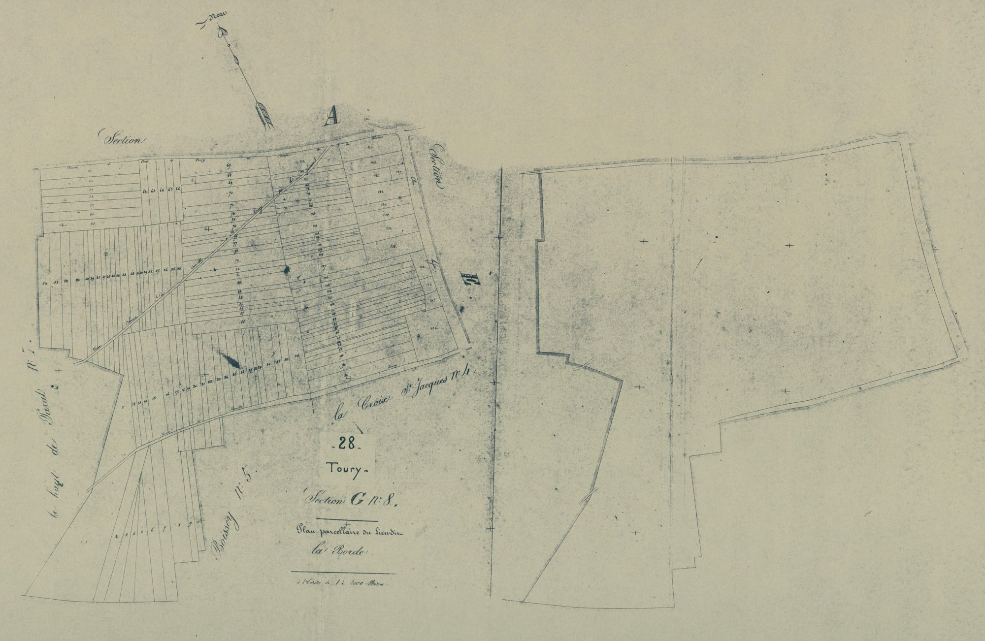Section G, la Borde, feuille 8.
