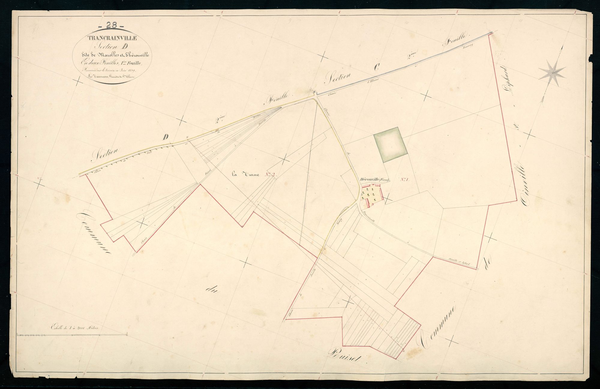 Section D, Marolles, et Hérouville, feuille 1.