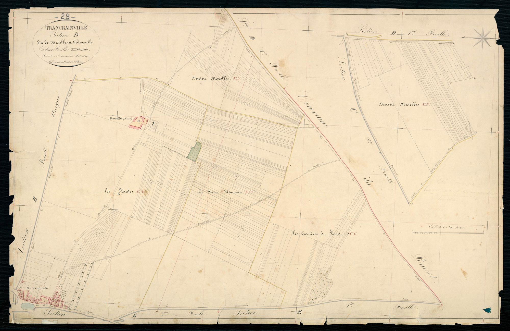 Section D, Marolles et Hérouville, feuille 2.