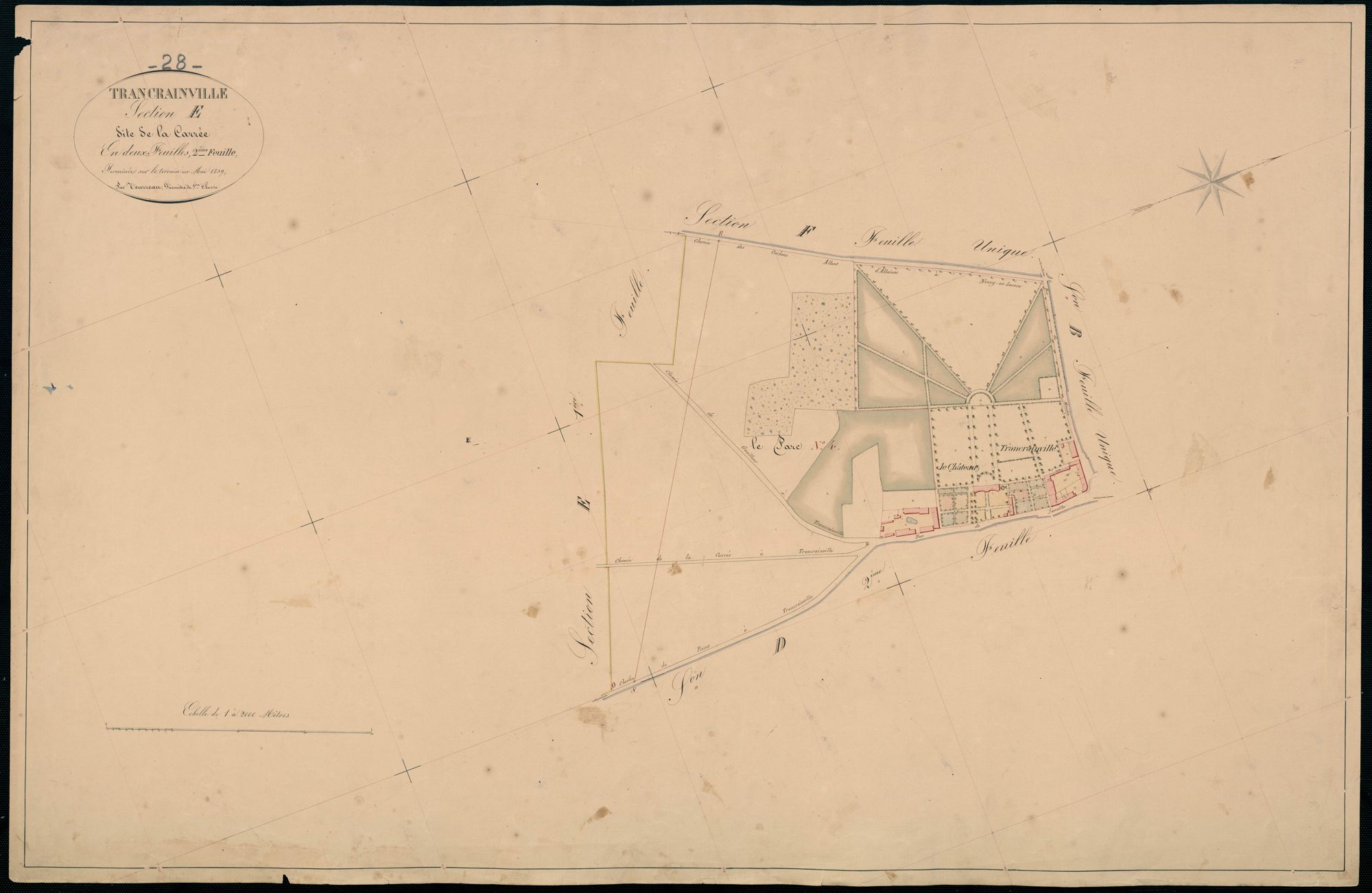 Section E, la Carrée, feuille 2.