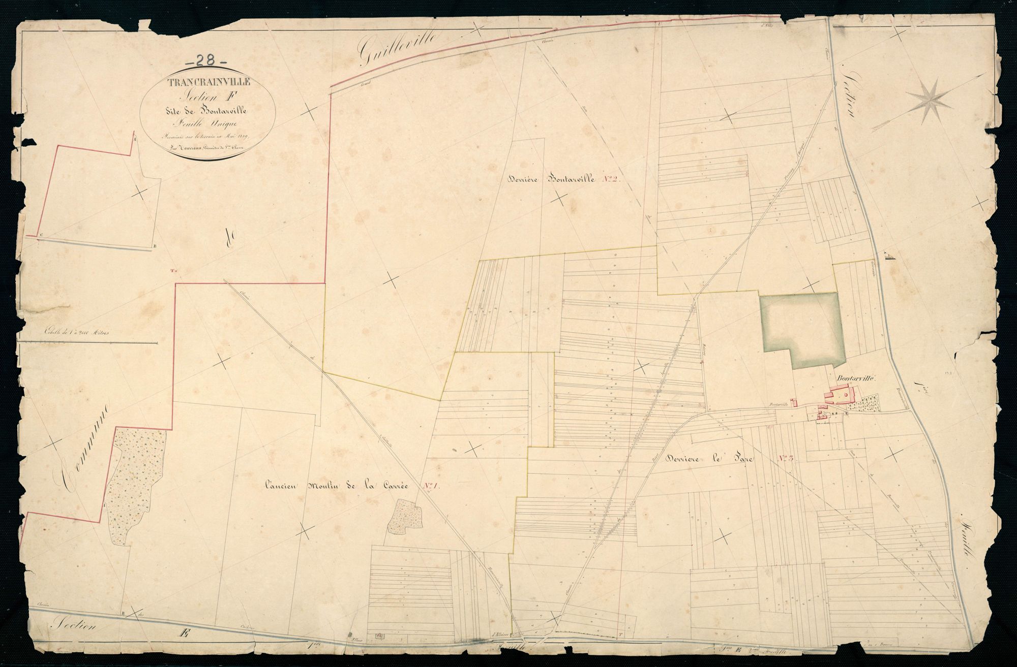 Section F, Bontarville, en une feuille.