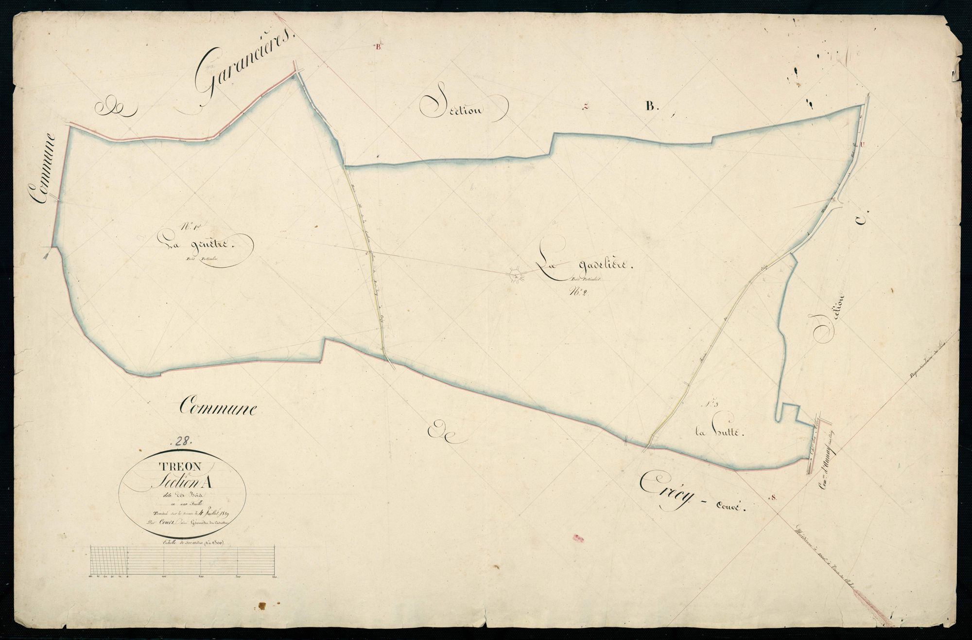 Section A, les Bois, en une feuille.