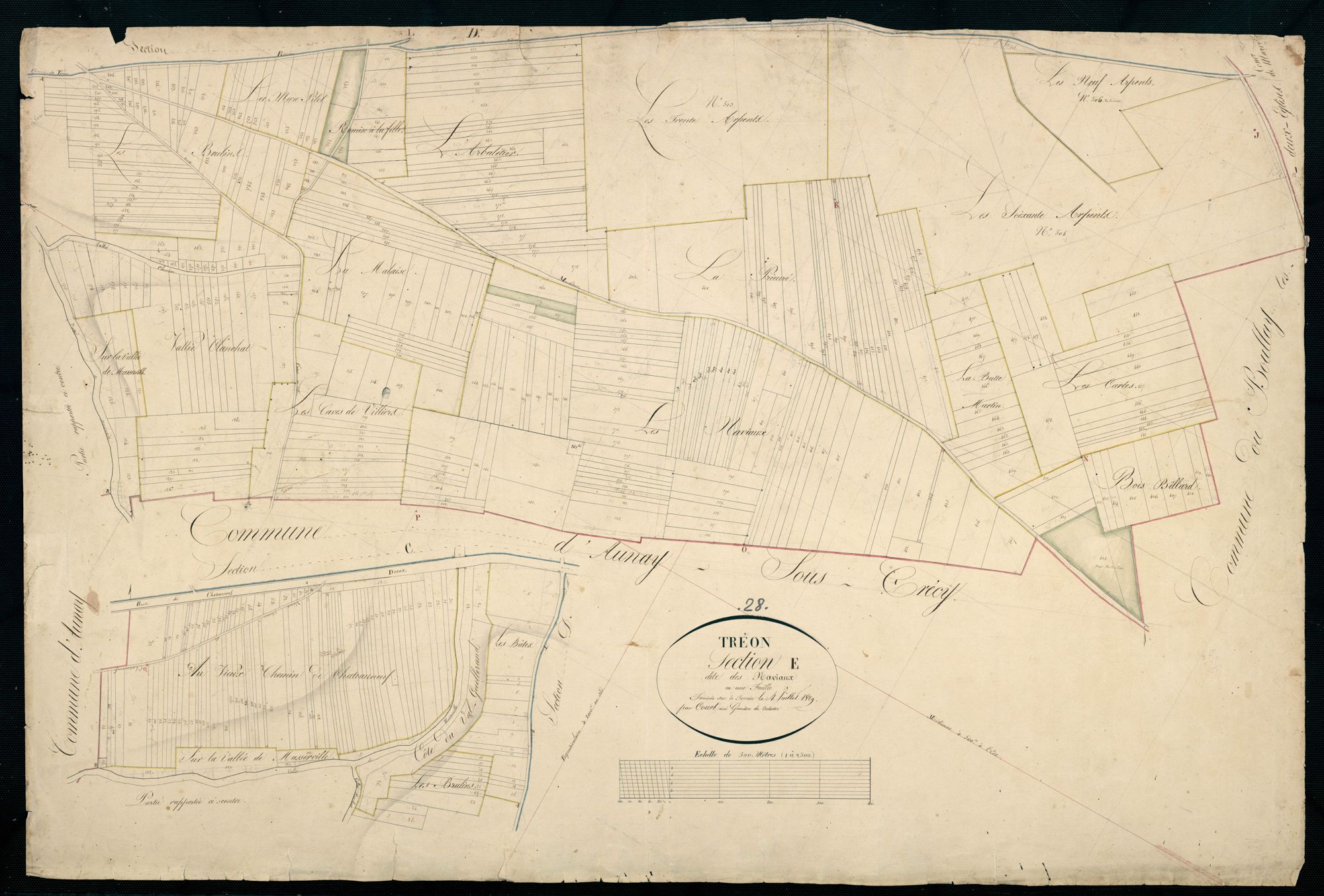 Section E, les Maviaux, en une feuille.