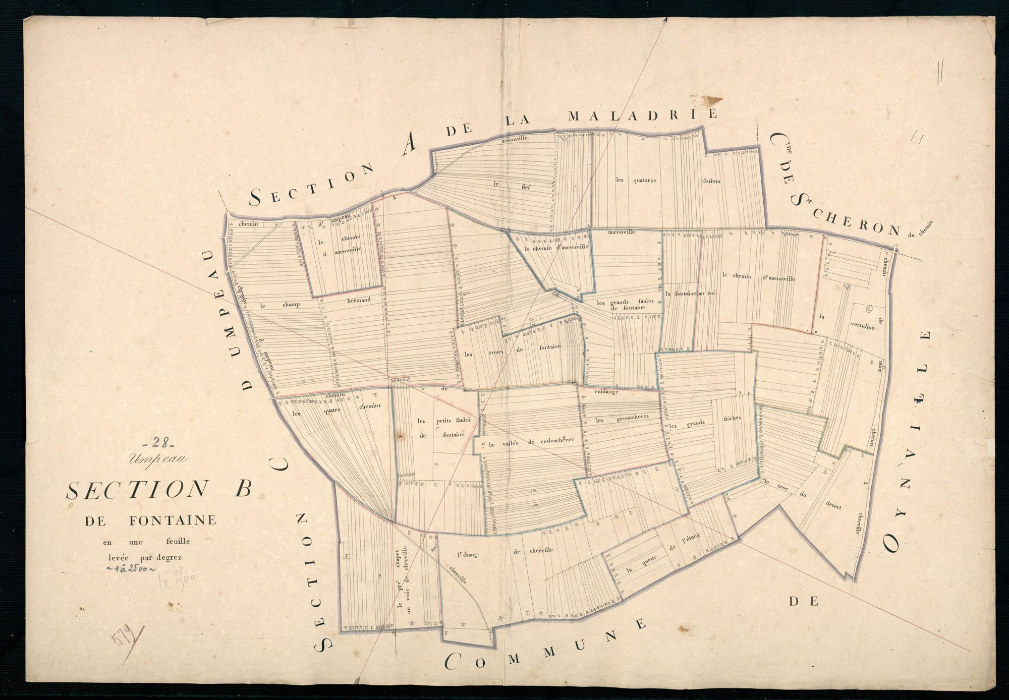 Section B, Fontaine, en une feuille.