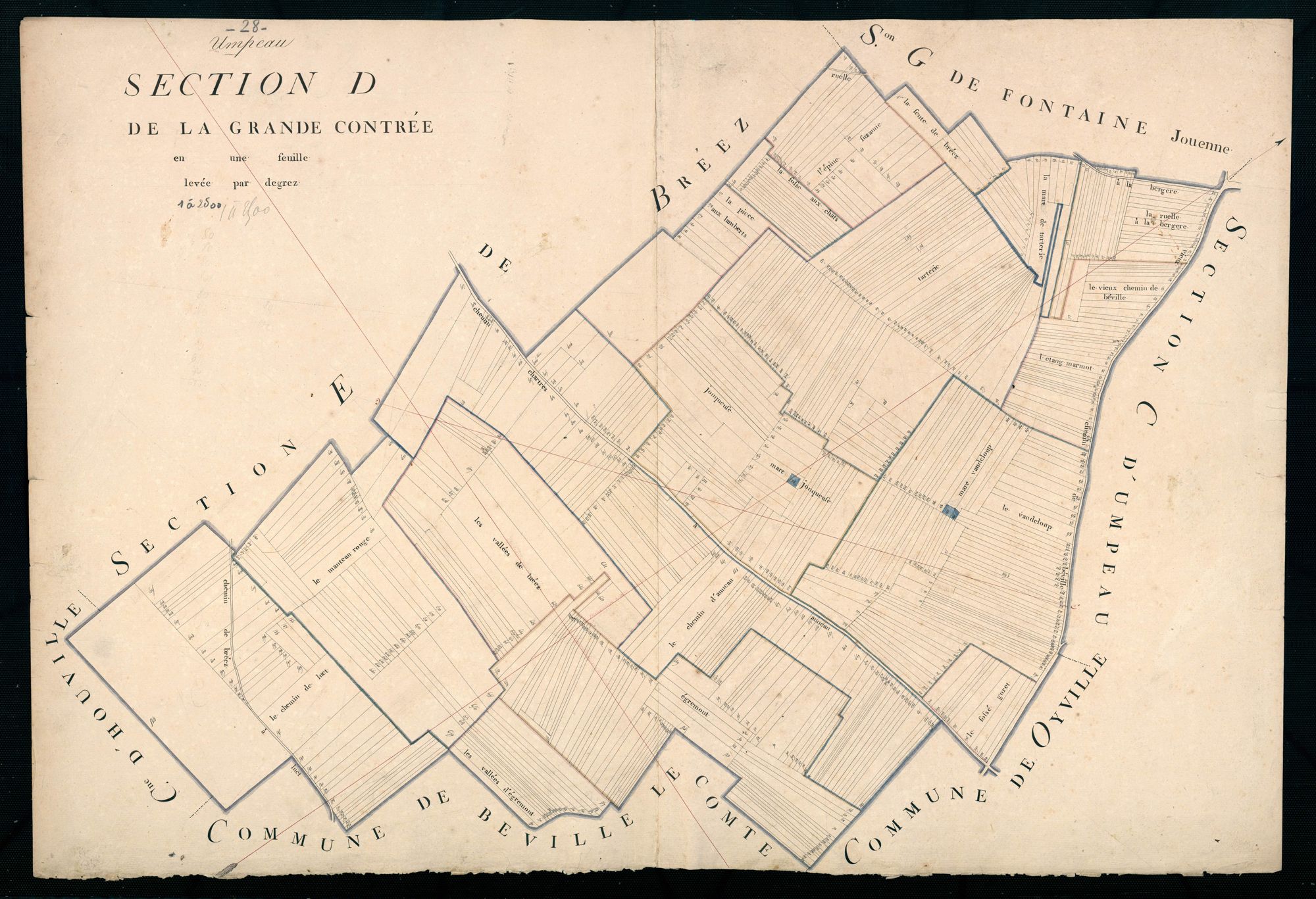 Section D, la Grande Contrée, en une feuille.