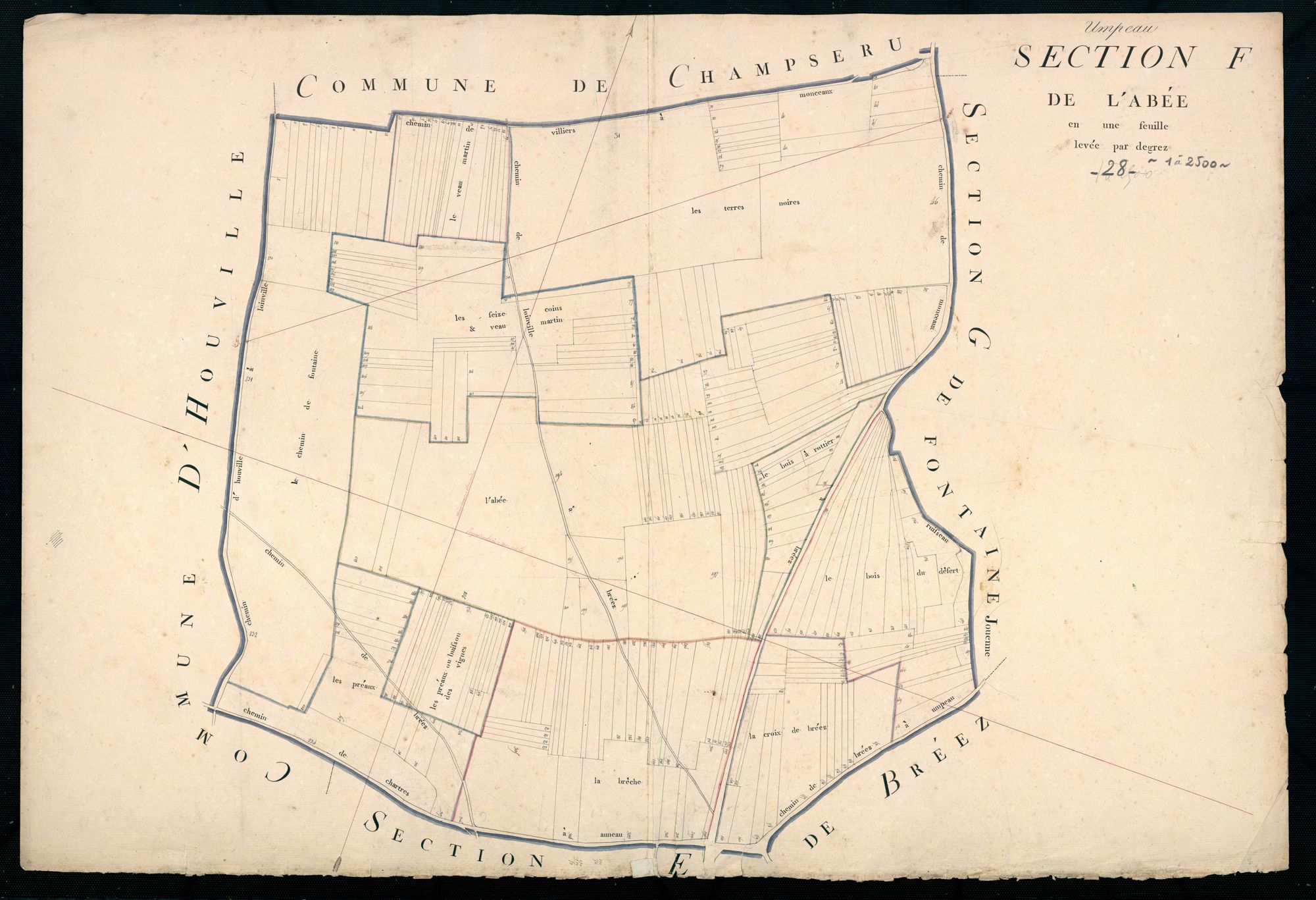 Section F, l'Abée, en une feuille.
