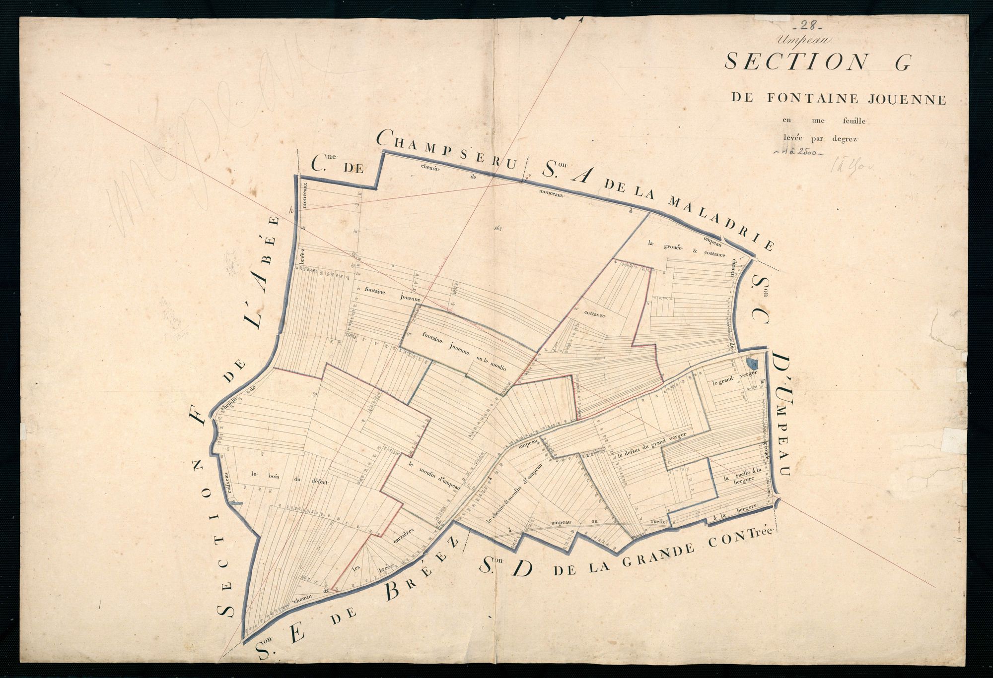 Section G, Fontaine Jouenne, en une feuille.