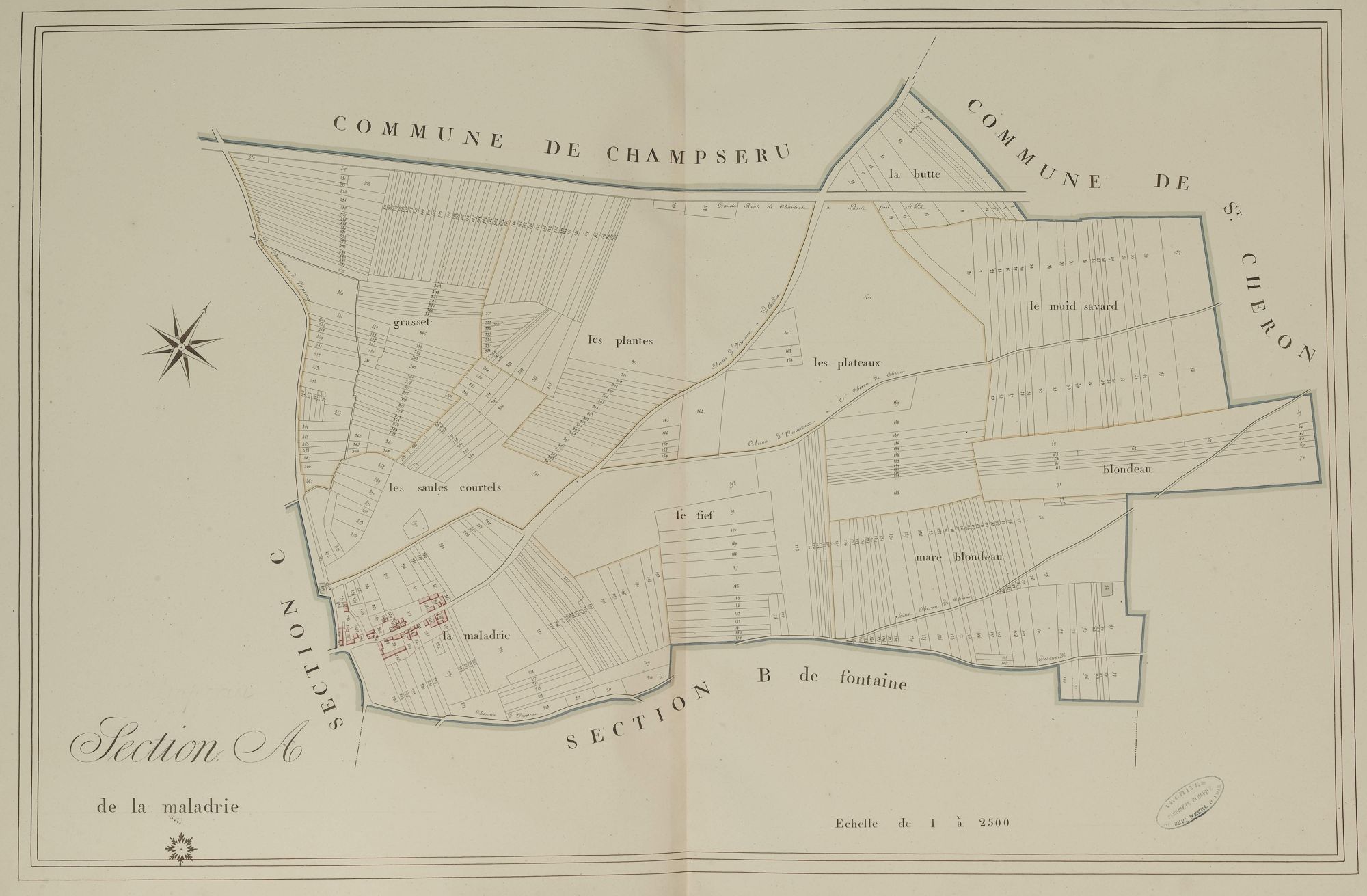 Section A, la Maladrerie, feuille 1.
