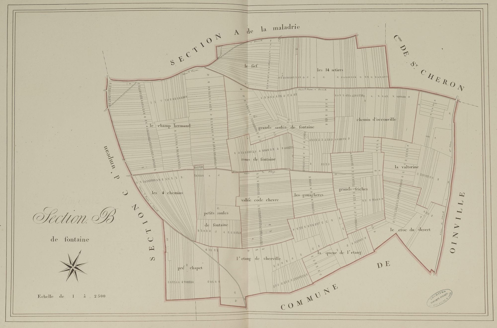 Section B, Fontaine, en une feuille.