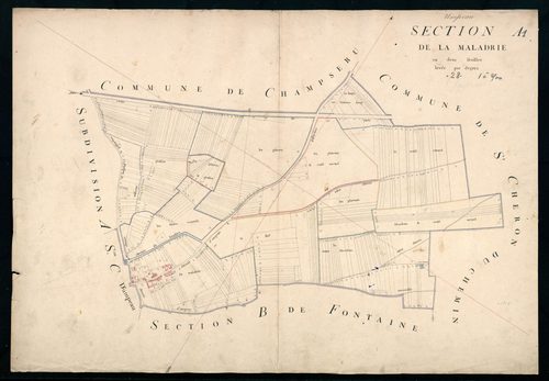 Section A, la Maladrie, feuille 1.