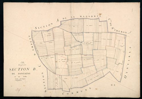 Section B, Fontaine, en une feuille.