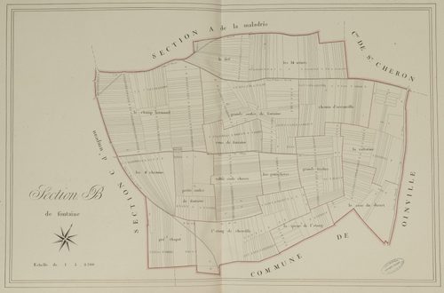 Section B, Fontaine, en une feuille.