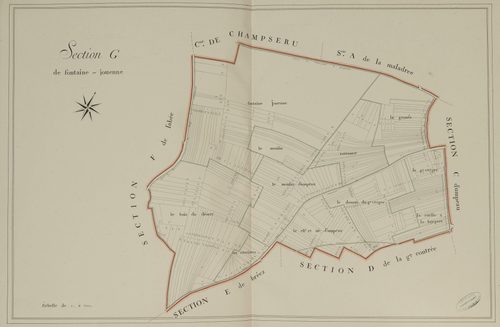 Section G, Fontaine-Jouenne, en une feuille.