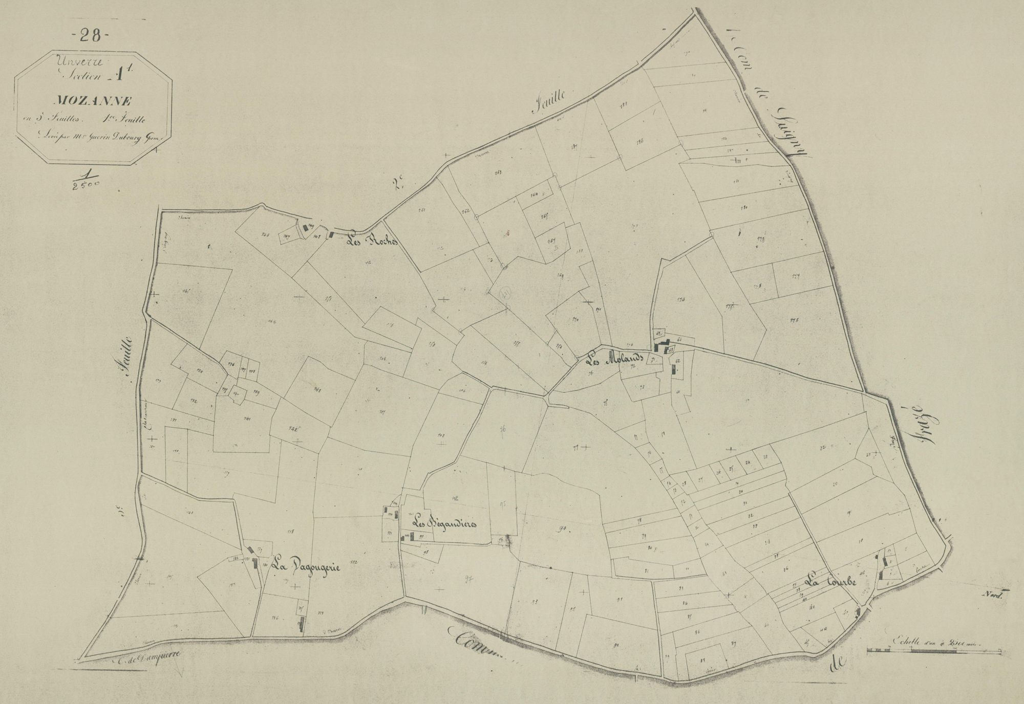 Section A, Mozanne, feuille 1.