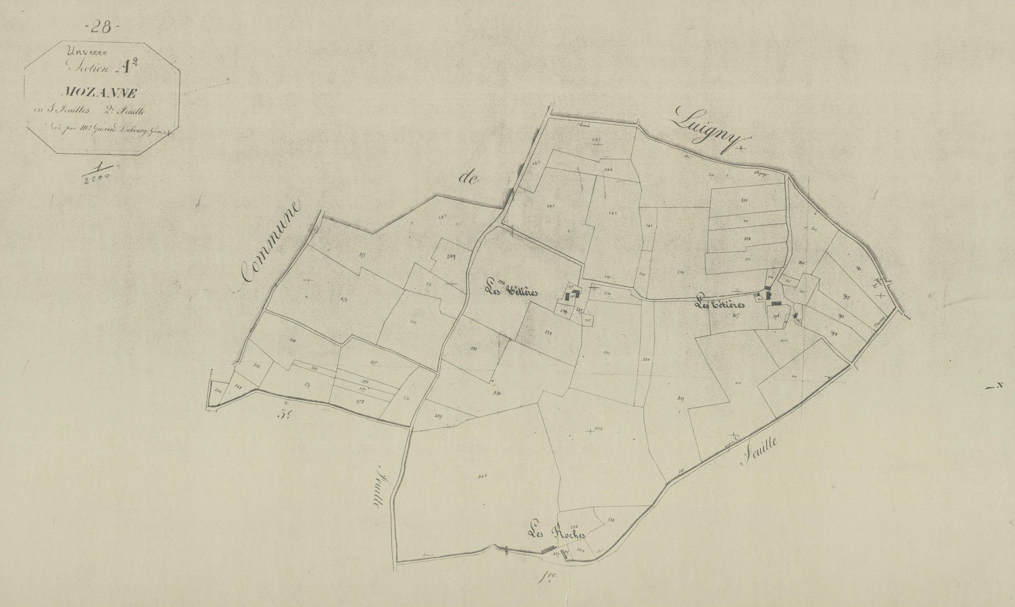 Section A, Mozanne, feuille 2.