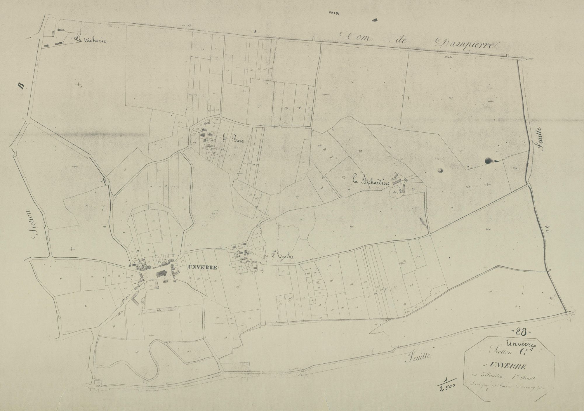 Section C, Unverre, feuille 1.
