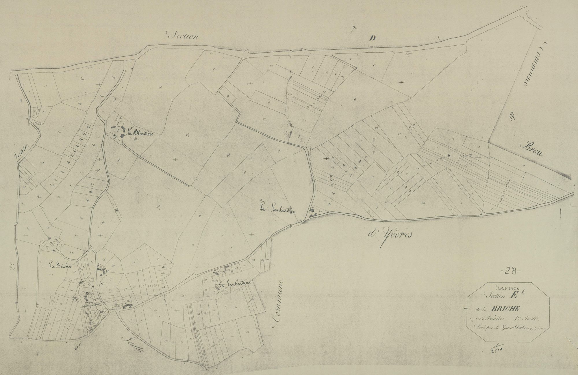 Section E, la Briche, feuille 1.