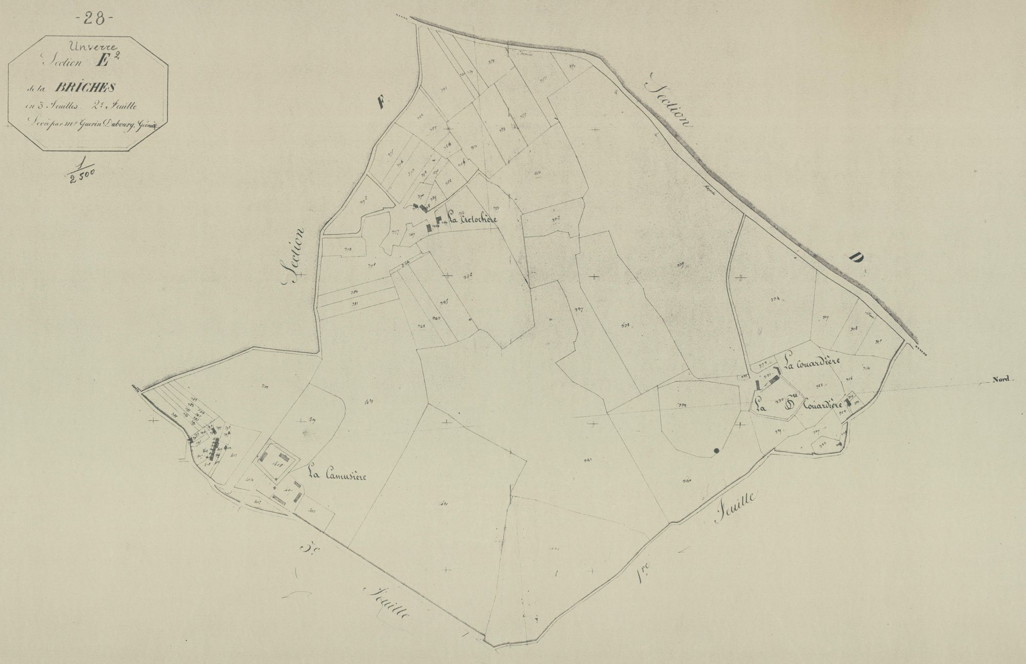 Section E, la Briche, feuille 2.