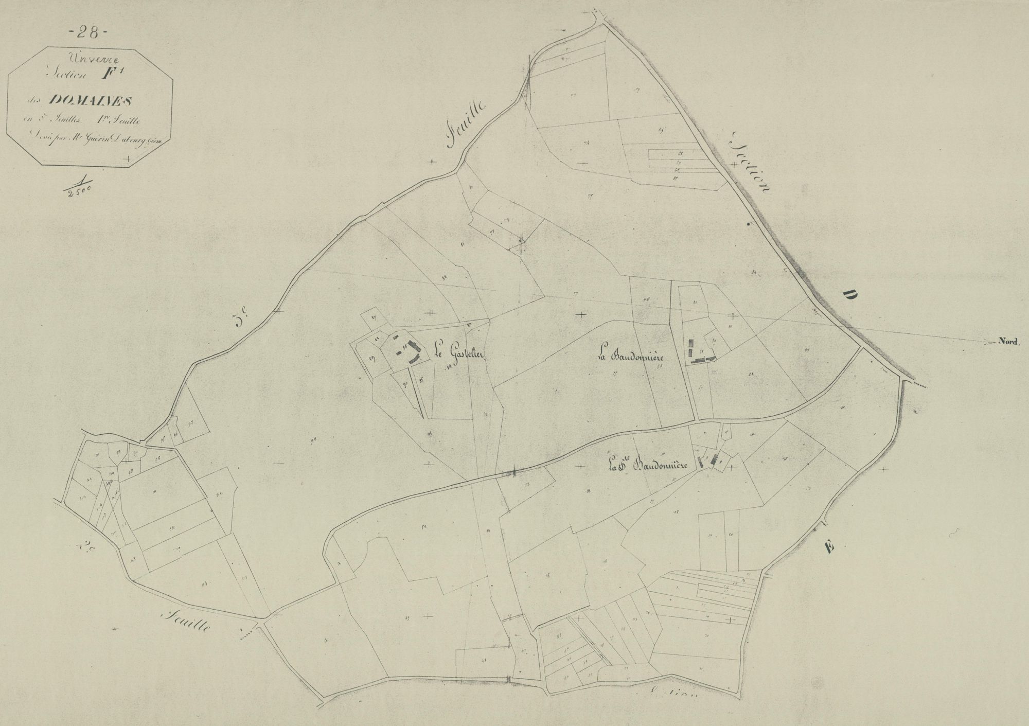 Section F, les Domaines, feuille 1.