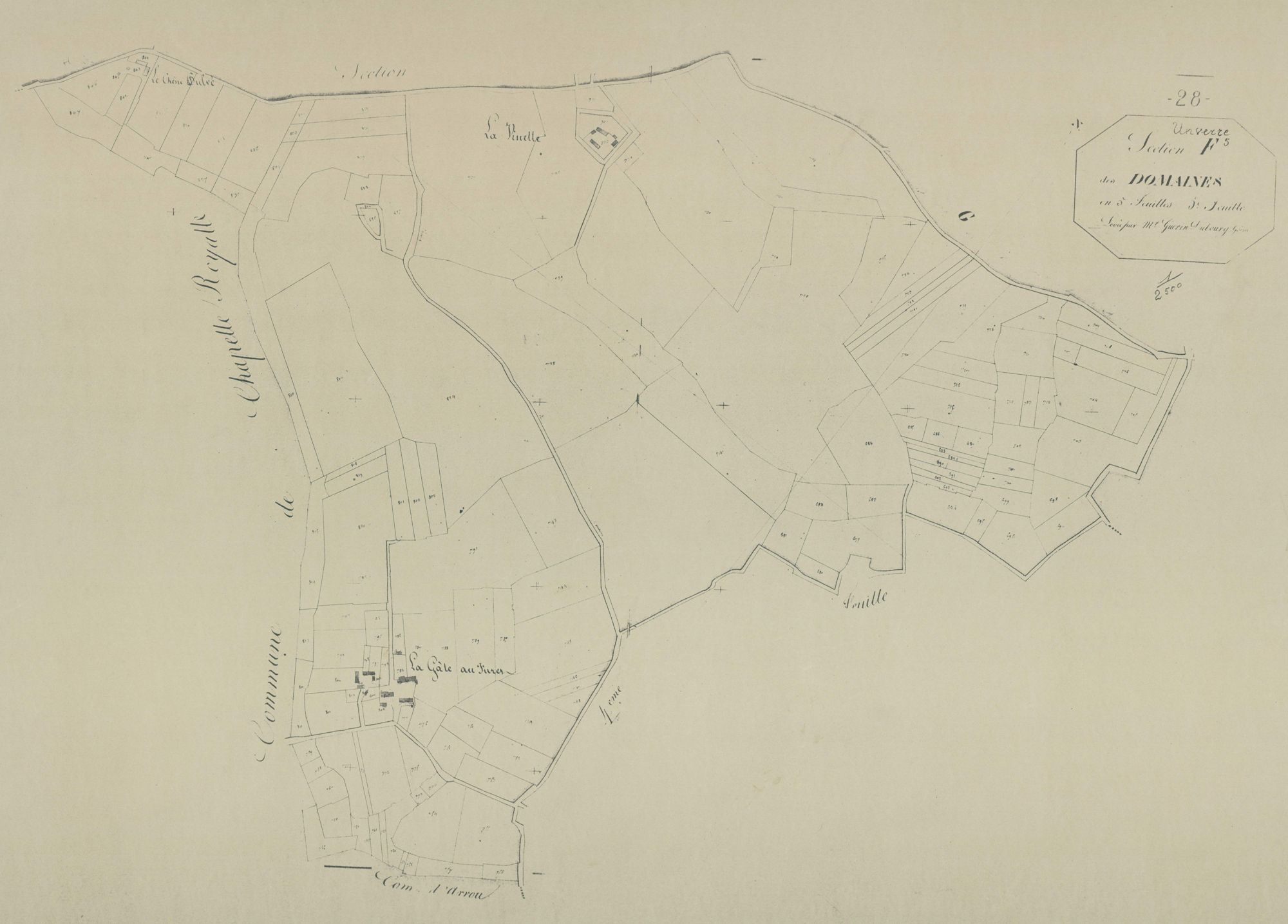 Section F, les Domaines, feuille 5.