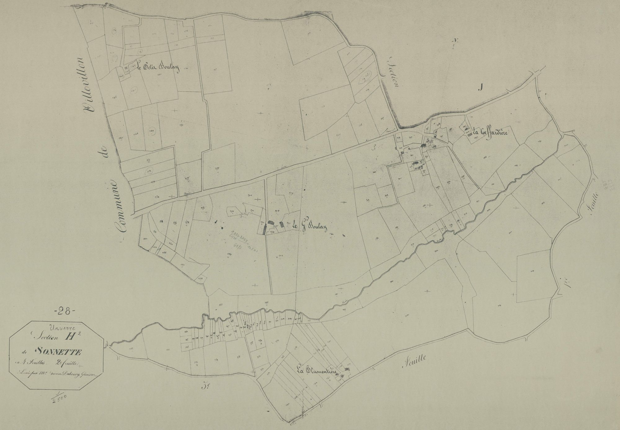 Section H, Sonnette, feuille 2.