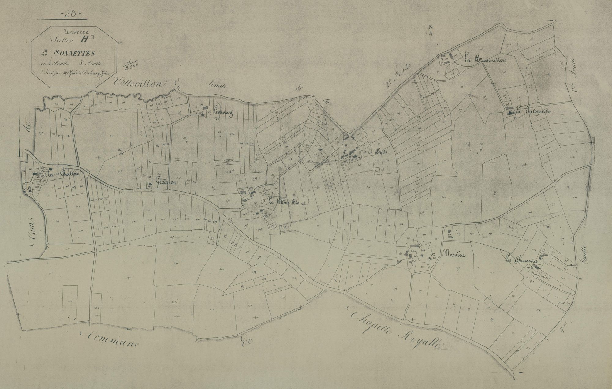 Section H, Sonnette, feuille 3.