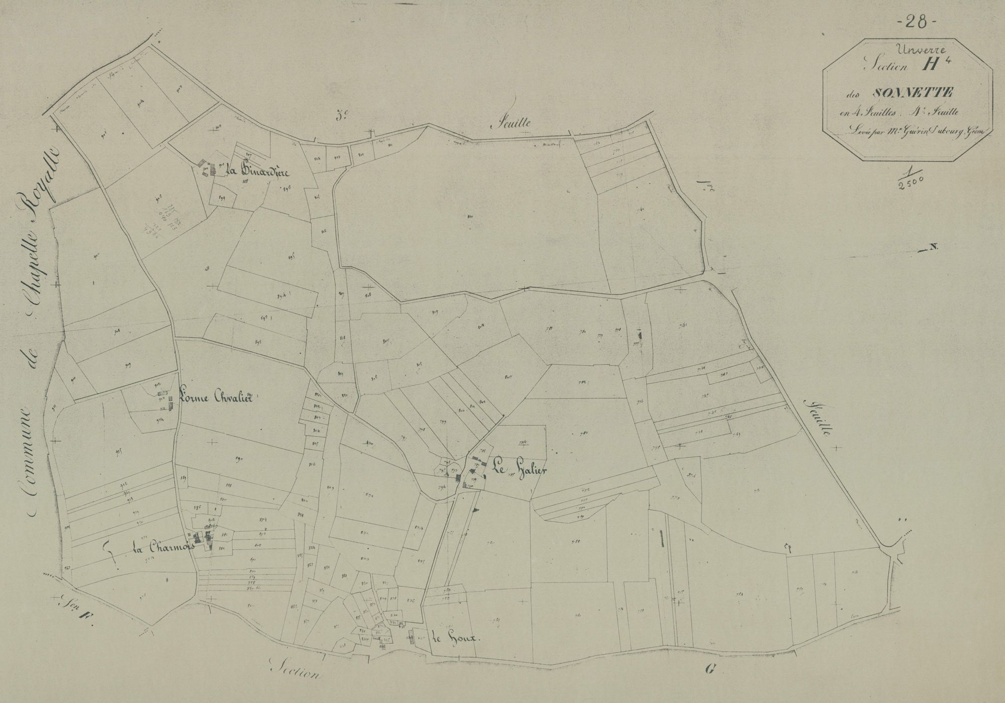 Section H, Sonnette, feuille 4.