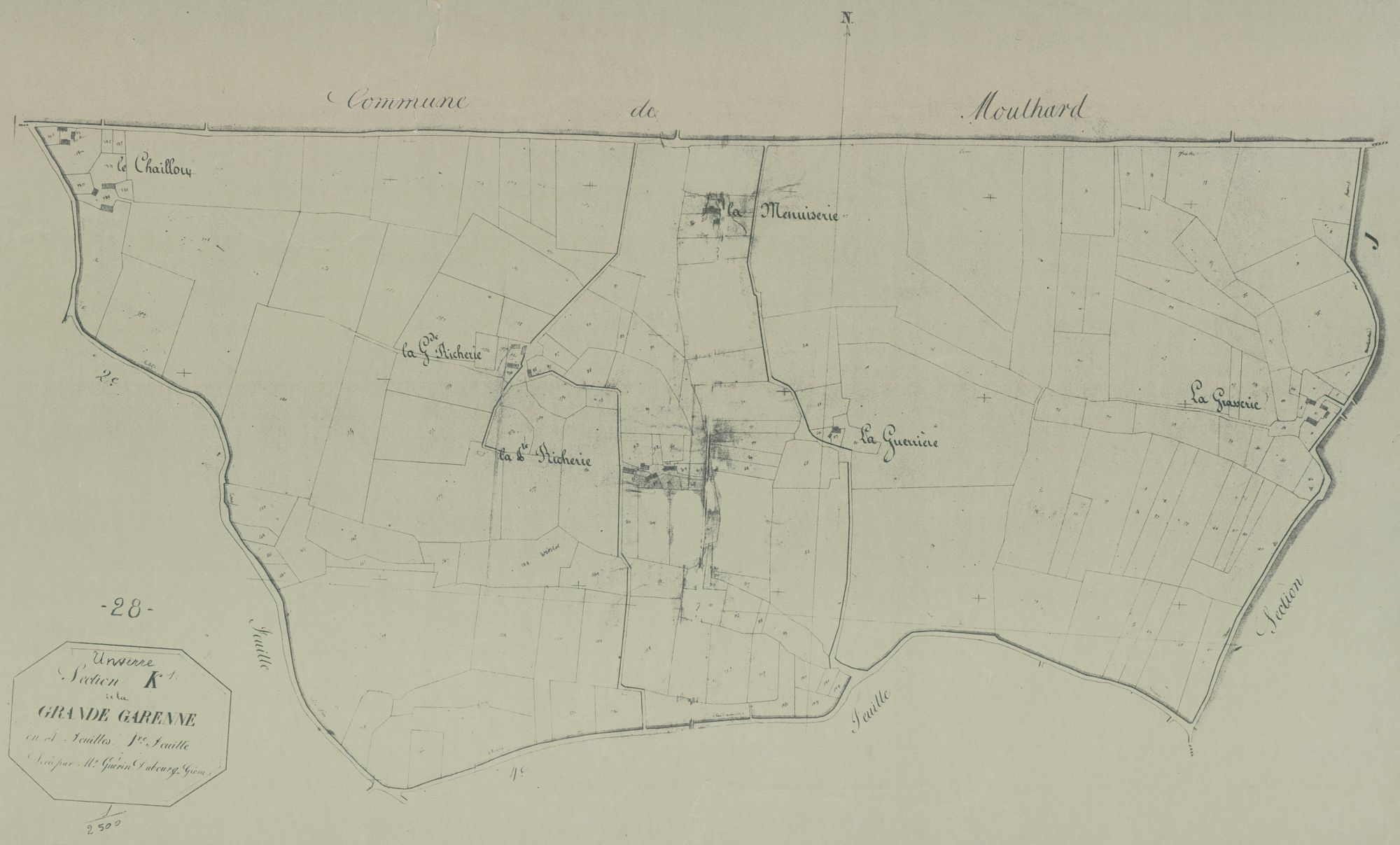 Section K, la Grande Garenne, feuille 1.