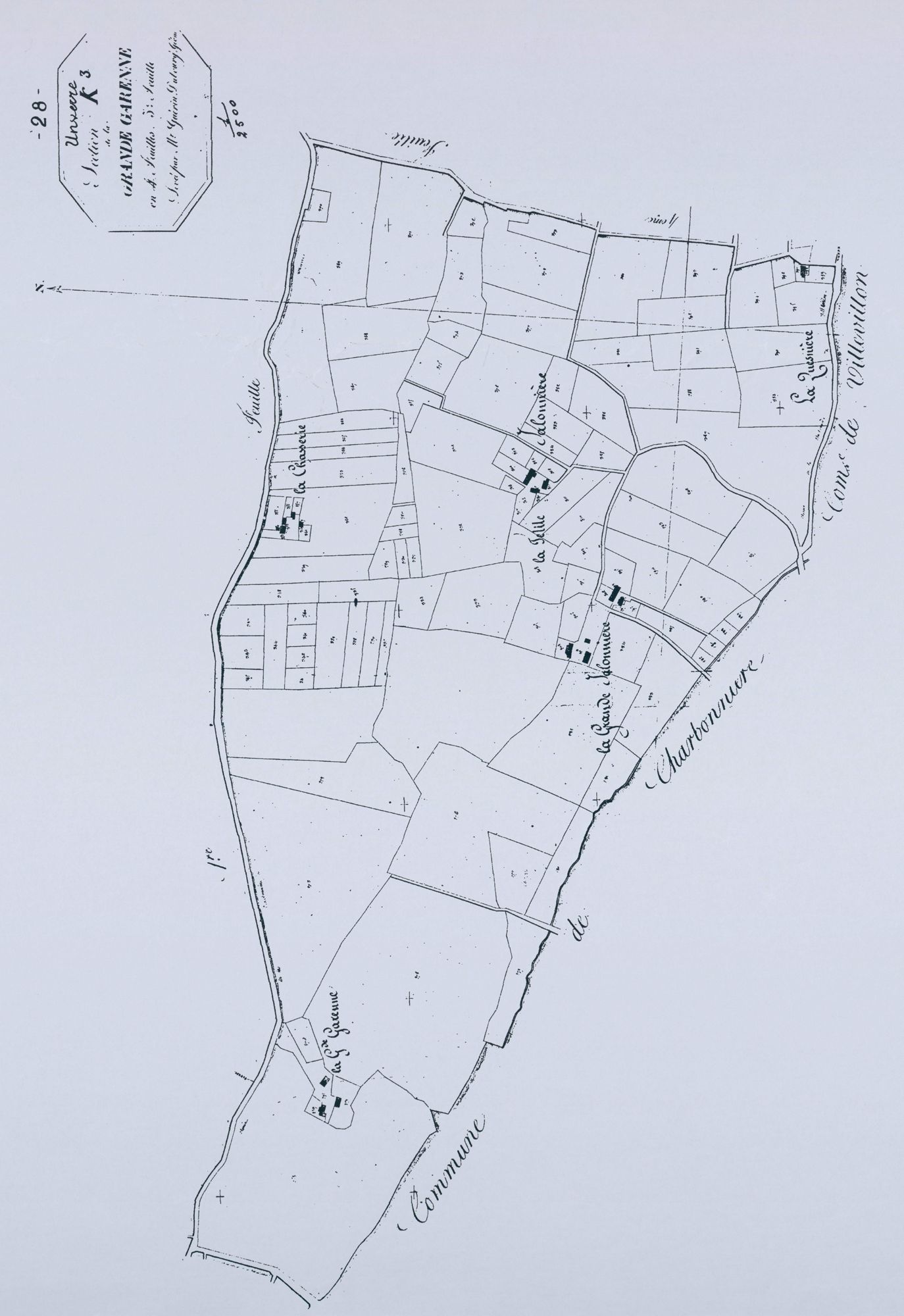 Section K, la Grande Garenne, feuille 3.