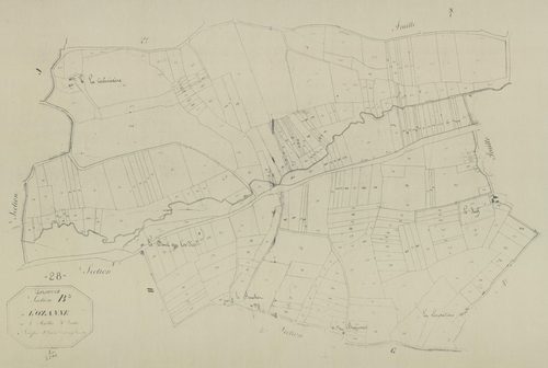 Section B, l'Ozanne, feuille 3.