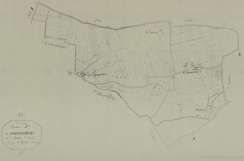 Section J, les Bodardières, feuille 3.