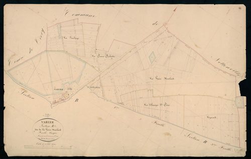 Section A, la Haie Moulard, feuille unique / Terminée sur le terrain par Monsieur Tissot, Géomètre secondaire.