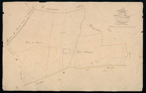 Section B, Varize et Elumignon, feuille 3 / Terminée sur le terrain par Monsieur Tissot, Géomètre secondaire.