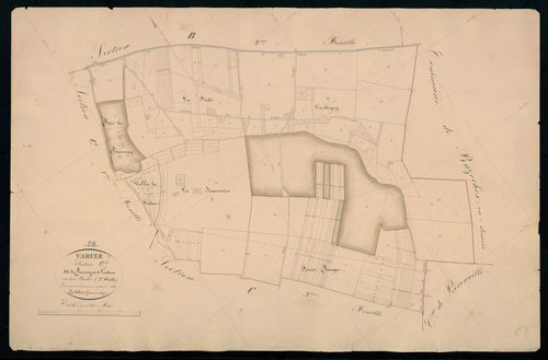Section C, Pommay et Lindron, feuille 2 / Terminée sur le terrain par Monsieur Billard, Géomètre de 1ère classe.