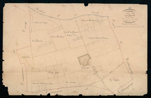 Section D, Pressainville, en une feuille / Terminée sur le terrain par Monsieur Billard, Géomètre de 1ère classe.