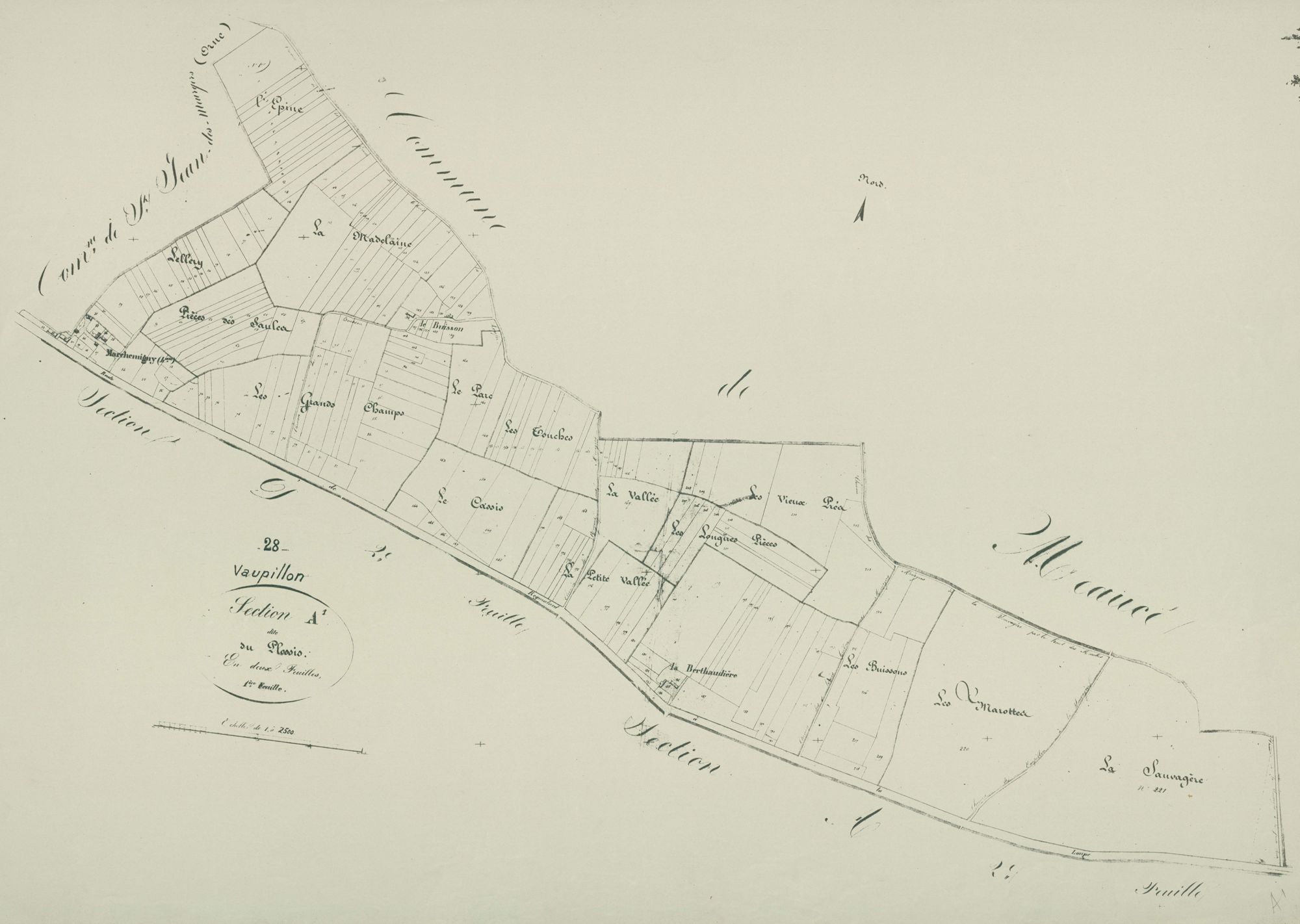 Section A, le Plessis, feuille 1.