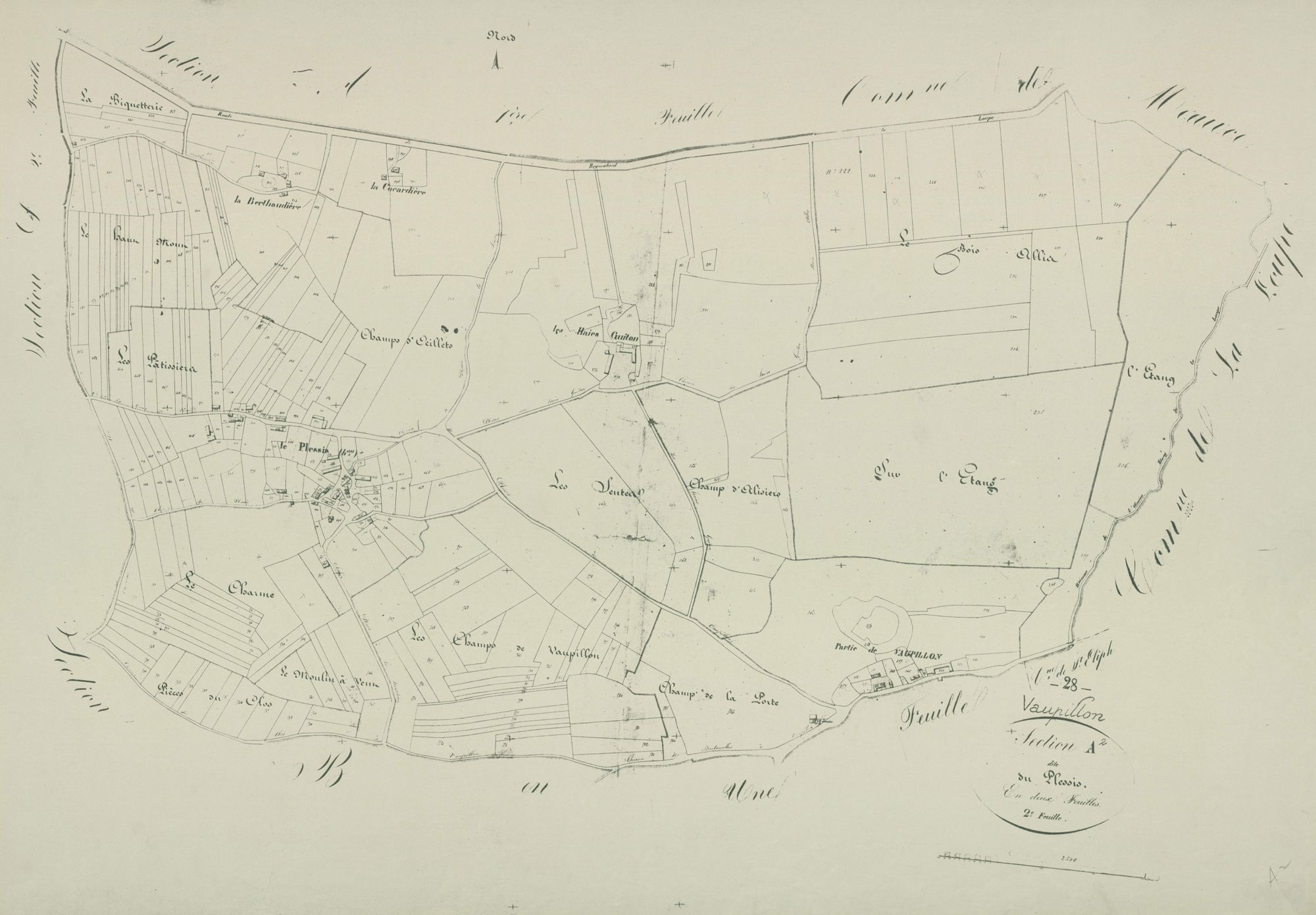 Section A, le Plessis, feuille 2.