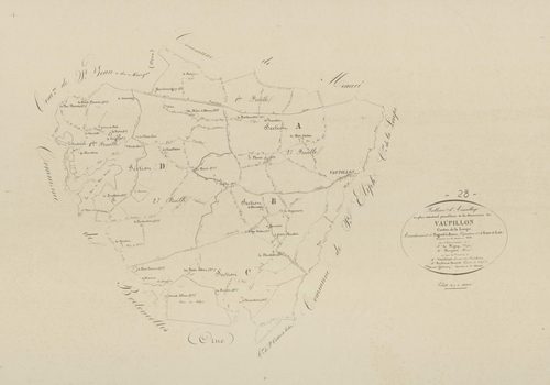 Tableau d'assemblage du plan parcellaire.