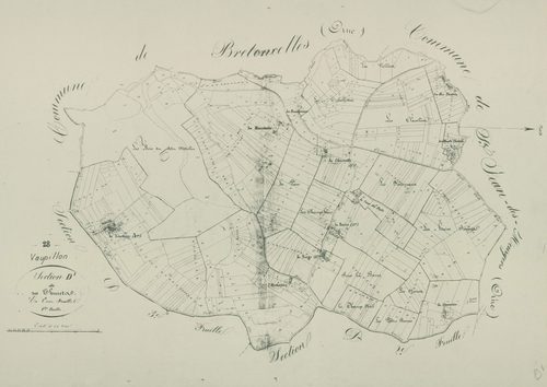 Section D, les Thurets, feuille 1.