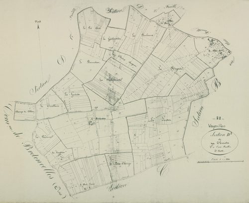 Section D, les Thurets, feuille 3.