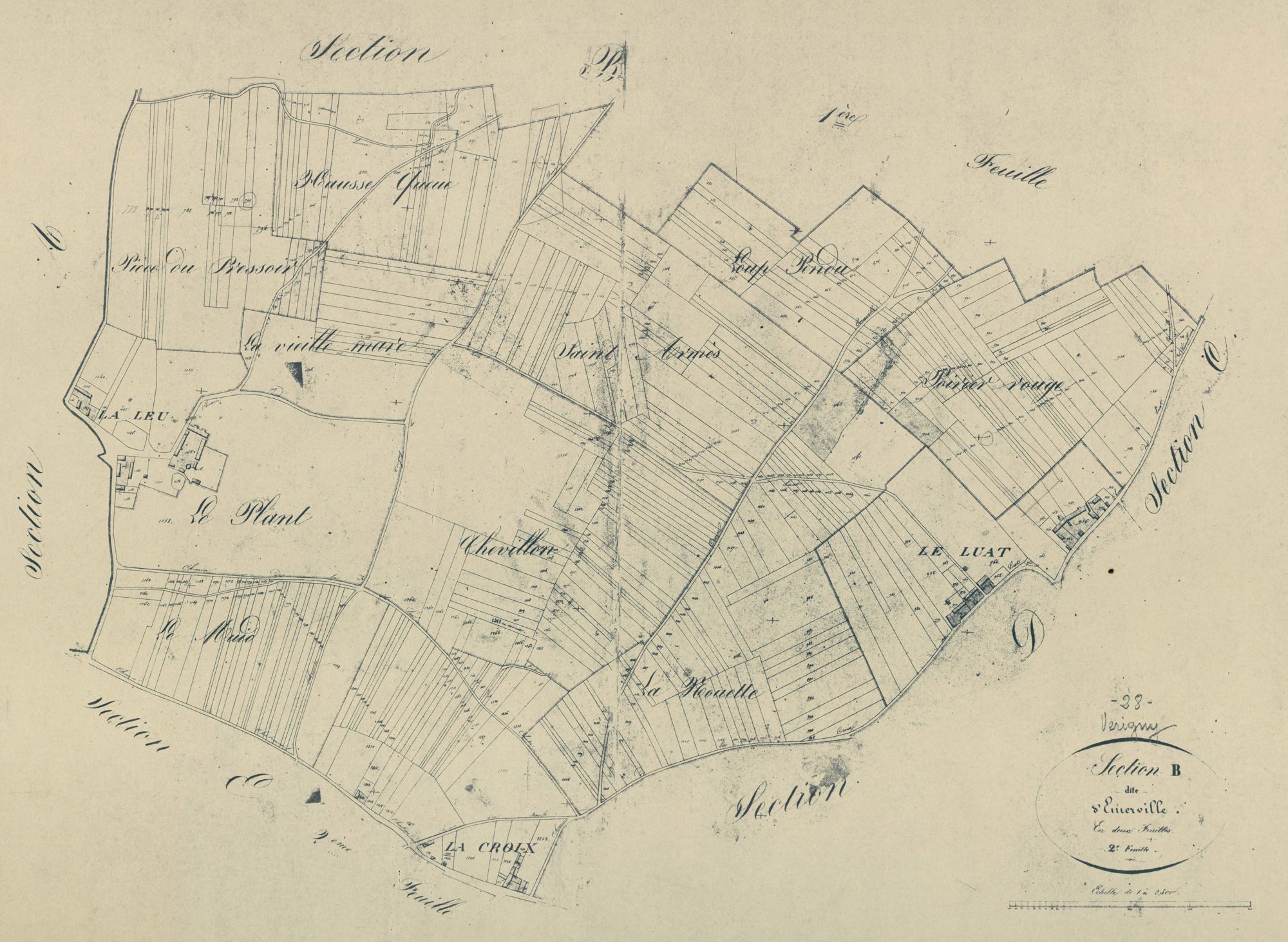 Section B, Emerville, feuille 2.