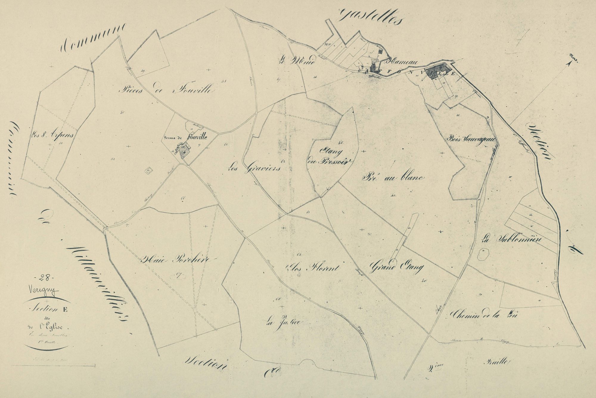 Section E, l'Eglise, feuille 1.