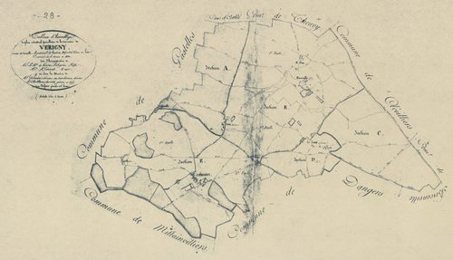 Tableau d'assemblage du plan parcellaire.