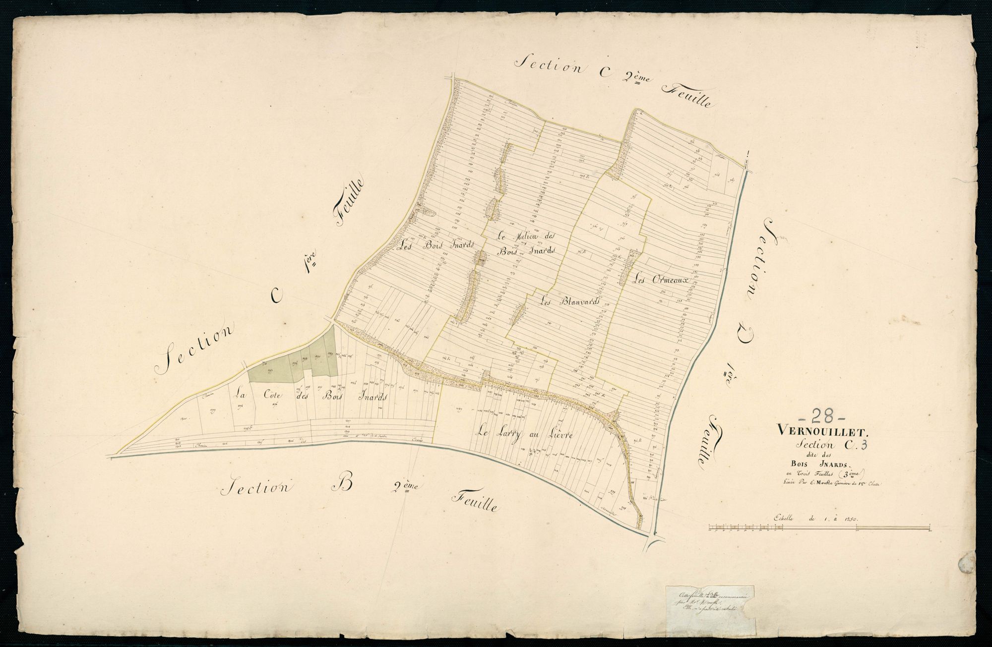 Section C, les Bois Inards, feuille 3.